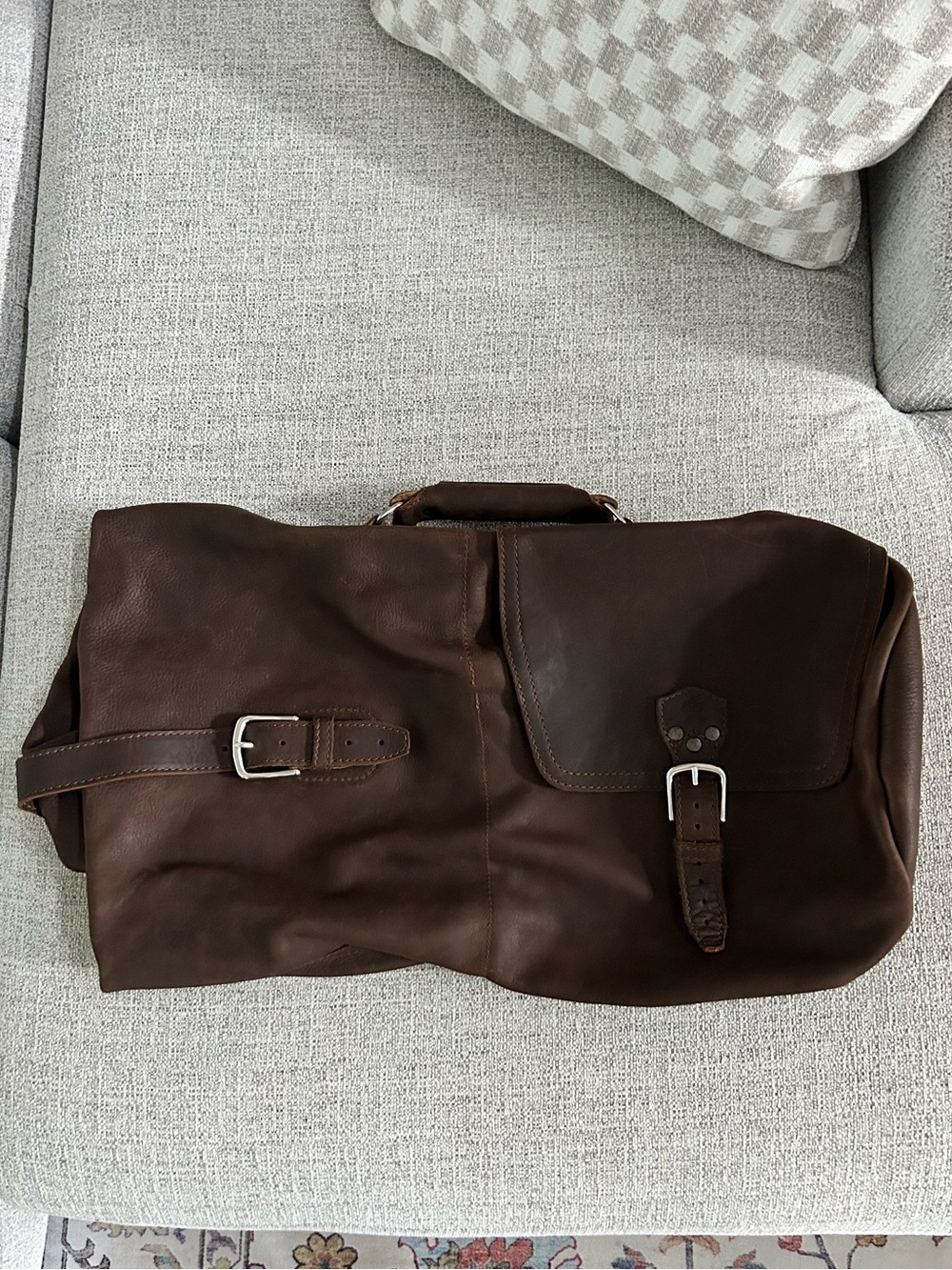 Saddleback Leather Two Sided Military Duffle Bag